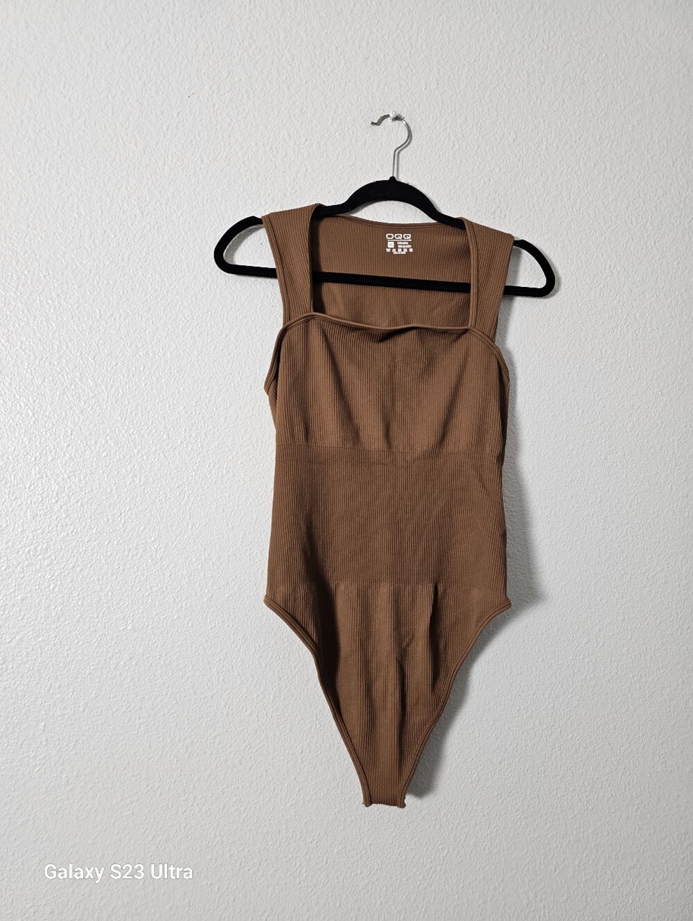 Ribbed Brown Tank Bodysuit Sz XL